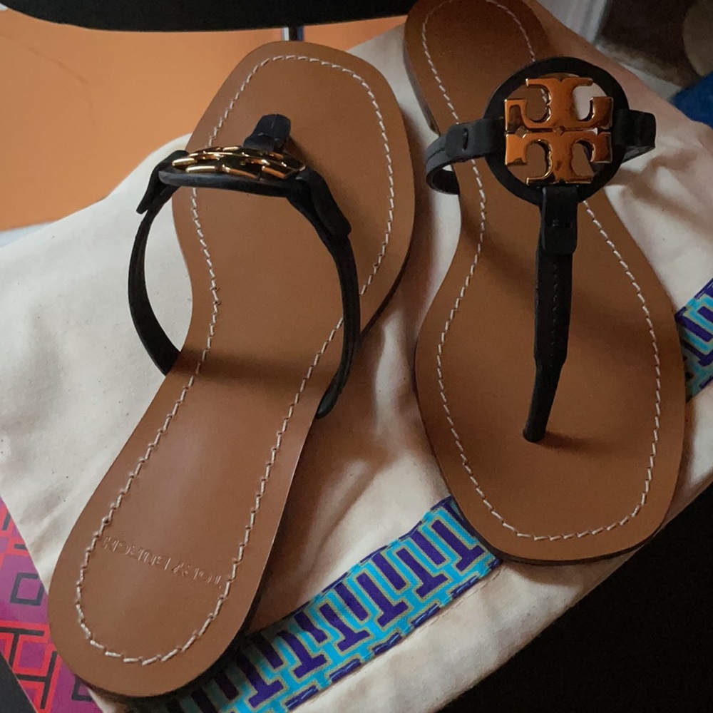 Tory Burch Mini Miller Leather Thong Sandal